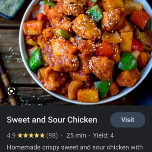 Sweet and Sour Chicken