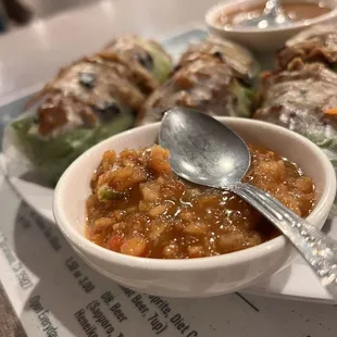 A1c Spring Rolls with Grilled Pork