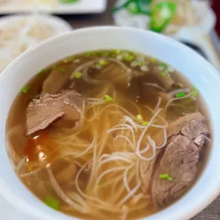 Pho Tai Nam (rare steak &amp; well-done flank)