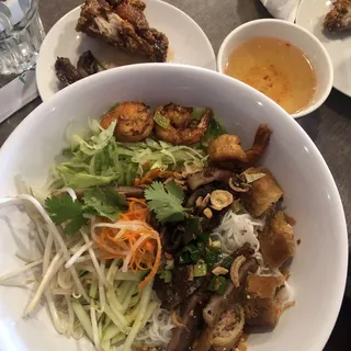 N3. Grilled Shrimp & Egg Roll over Vermicelli Noodles
