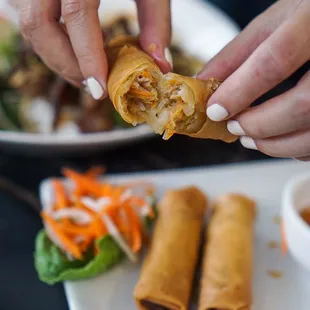 Deep Fried Pork &amp; Shrimp Rolls - IG: @nelson_eats