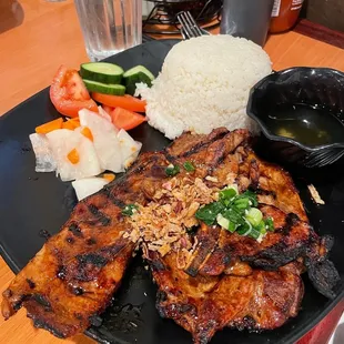 Pho Viet- bbq pork rice plate