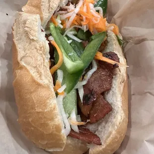 Barbecue pork sandwich