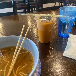 Thai Tea and Chicken Pho