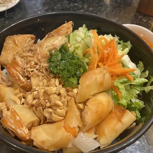 a bowl of food on a table