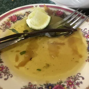 Greasy from my bowl of pho that I scope out...Nasty!