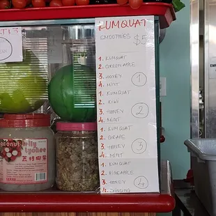 Smoothie options
