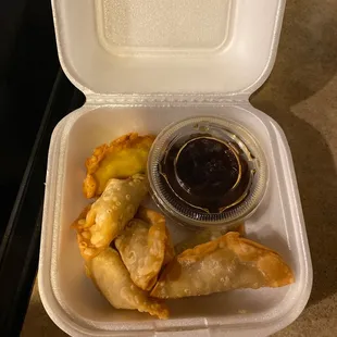 Fried gyoza appetizer