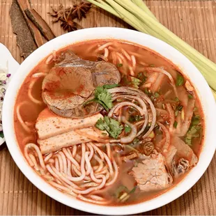 New: bun bo hue!!! Spicy beef noodle soup.