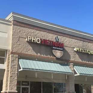 the front of the restaurant