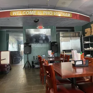 the inside of a restaurant