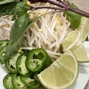 Fresh veggies for pho