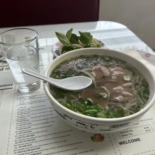 Pho with ribeye.