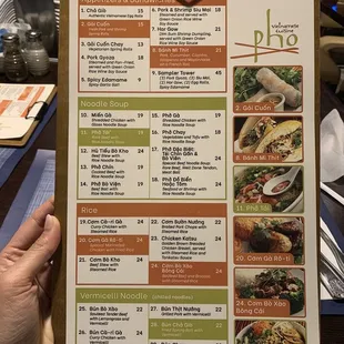 a hand holding a menu