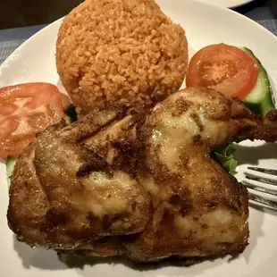 Chicken with rice.