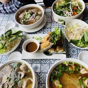 Pho Beef combination Pho Vegan Pho Shrimp Pho Grilled Chicken Rolls