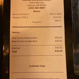 Vermicelli bowl with pork, shrimp and egg roll. We loved the egg rolls.