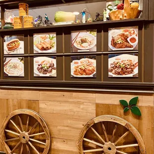 a display of food on wheels