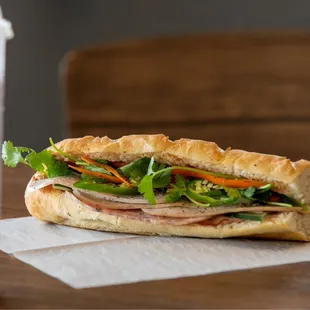 a sandwich and a drink