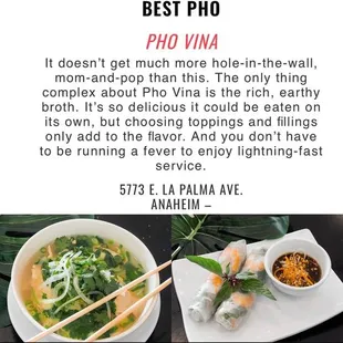 Voted best pho by OC Weekly