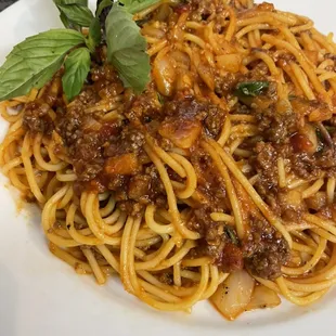 Thai basil spaghetti
