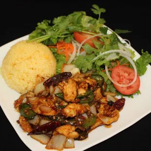 Chicken with lemongrass and chili