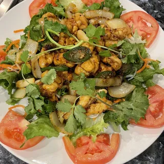 Spicy lemongrass chicken salad