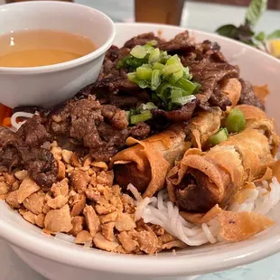 a plate of food on a table