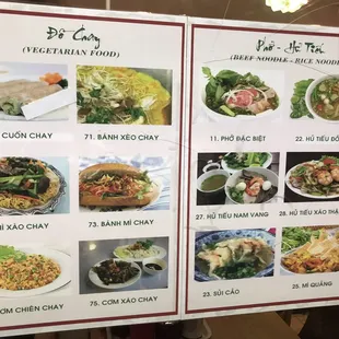 a menu for a restaurant