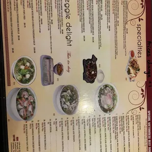 the menu