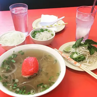 Large Eye round steak, extra noodles, vinegar onions, coconut juice