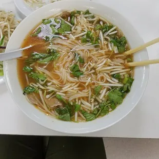 Easy rare pho with veggies