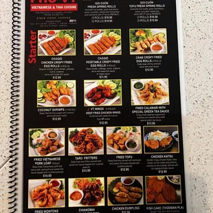 Menu as of 1-1-2025