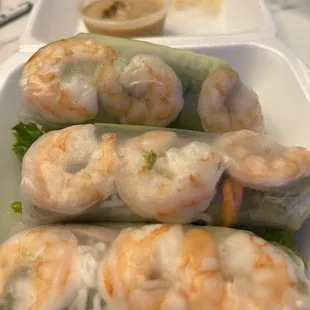 Shrimp Fresh Spring Rolls (3 Rolls)