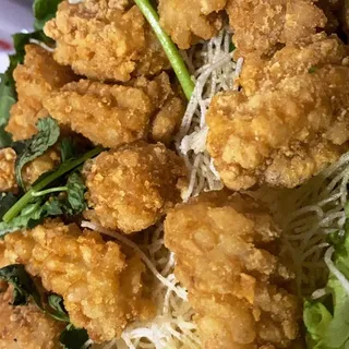 Fried Calamari with Special Green Tea Sauce