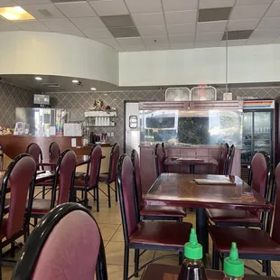 a restaurant with tables and chairs