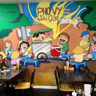 Delightful colorful mural