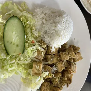 (Partially eaten) lemongrass tofu