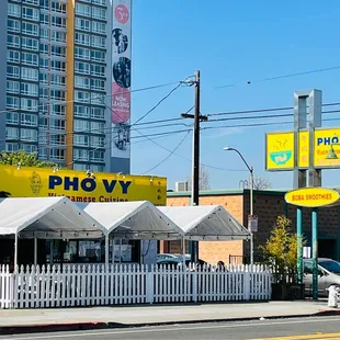 Pho Vy with plenty of shaded outside seating.