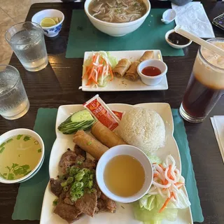 21a. Pork, Egg Rolls Rice