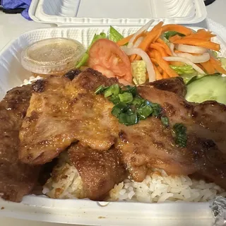 32. Grilled Pork Chops & Chicken Plate