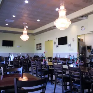 Nice and clean dining area.