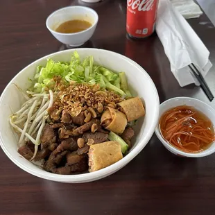 B1- grilled pork &amp; fried spring roll vermicelli dish