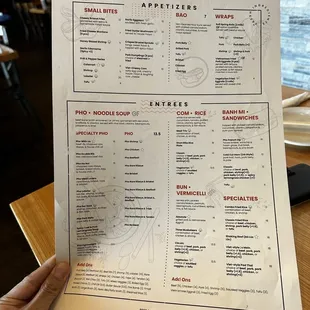 Menu as of Jan 2024 (Instagram - Gillynova)