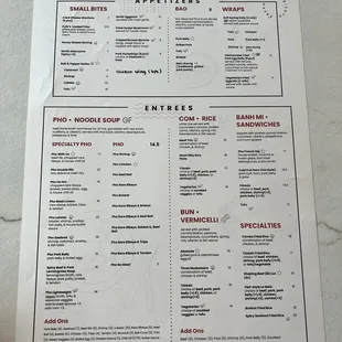 Front side -Menu
