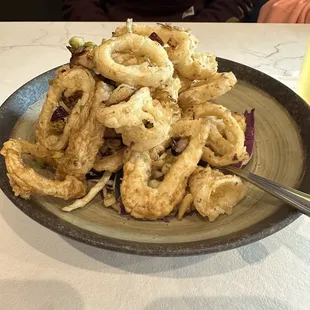 Lemon pepper calamari