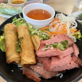 V5. Grilled Pork Sausage and Eggrolls Rice Vermicelli