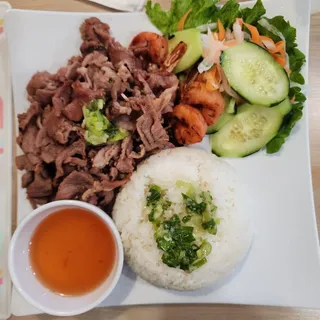 R1. Grilled Meat and Shrimp Rice Plate