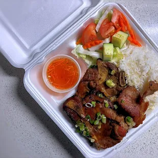 35. Com Sờn Nớng (bbq pork) - Pho Xe Lua (delivered by doordash) - Sacramento