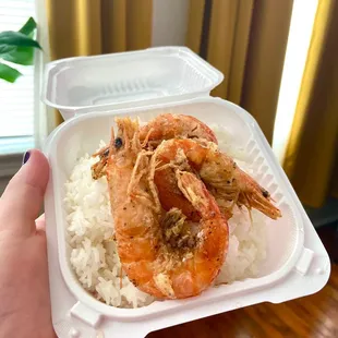 Salt baked shrimp
